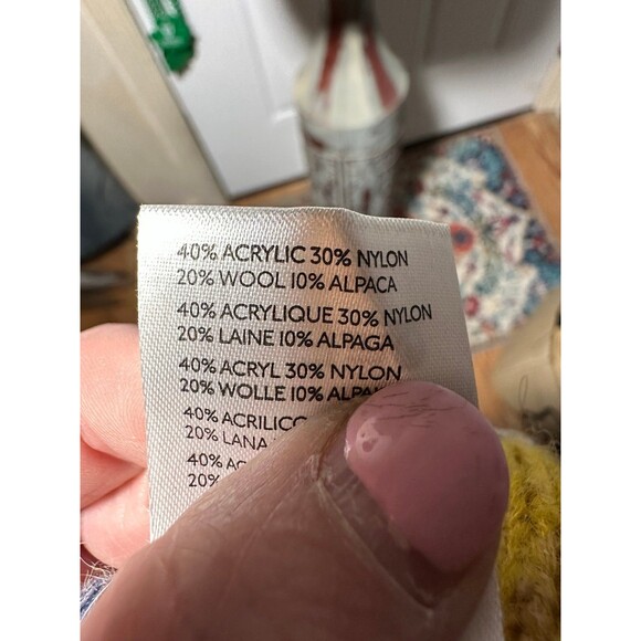 Anthropologie Theia Striped Metallic V-Neck Wool Alpaca Blend Sweater - Picture 5 of 6